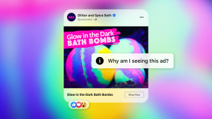 Why am I seeing this ad? prompt on Facebook ad